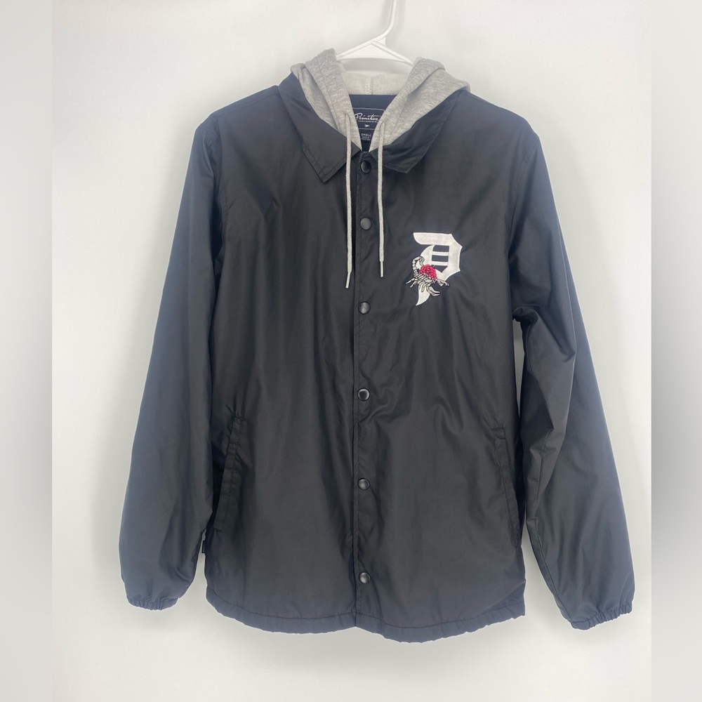 Primitive Black Jacket with Gray Hood